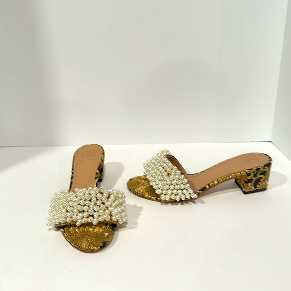 Tory Burch Pearled Strap Sandals